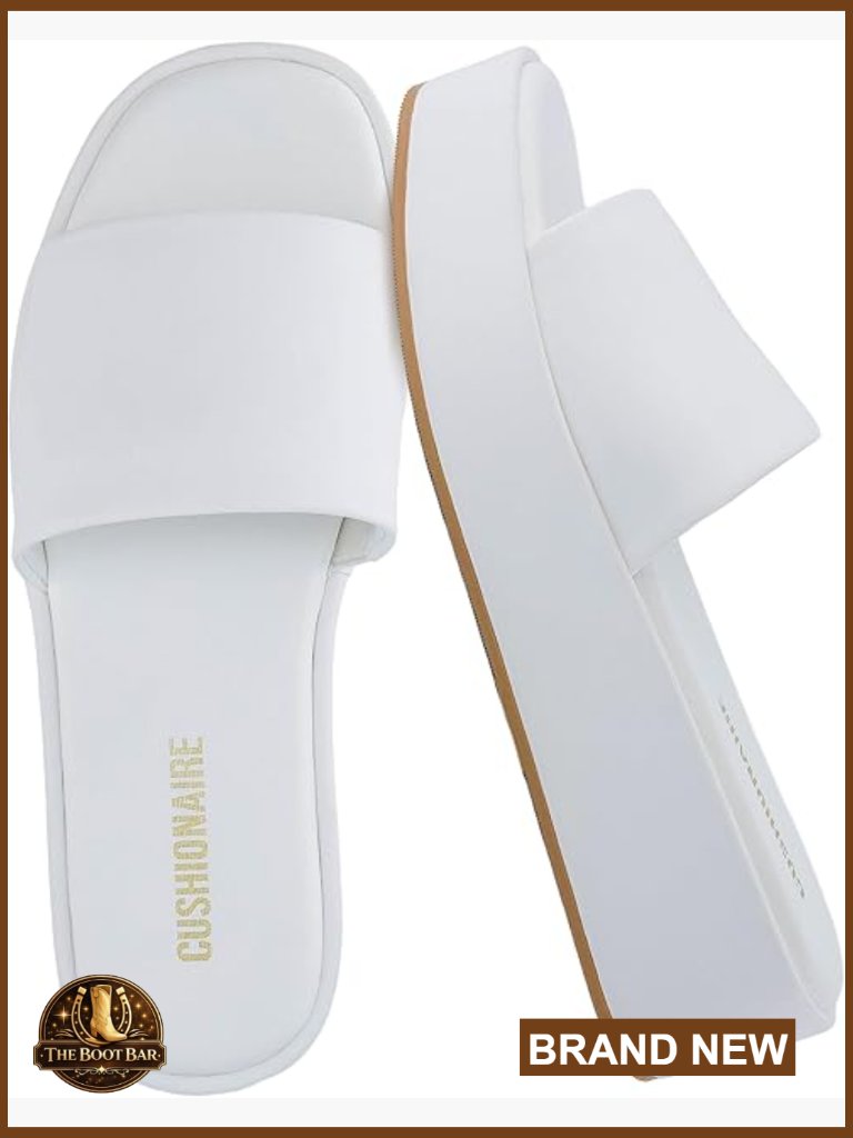 Wide Fit Platform Slide Sandals With Padded Straps